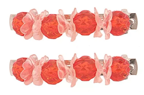 Crystal Beads Barrette Pair