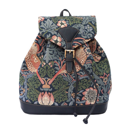 William Morris Strawberry Thief Blue Rucksack