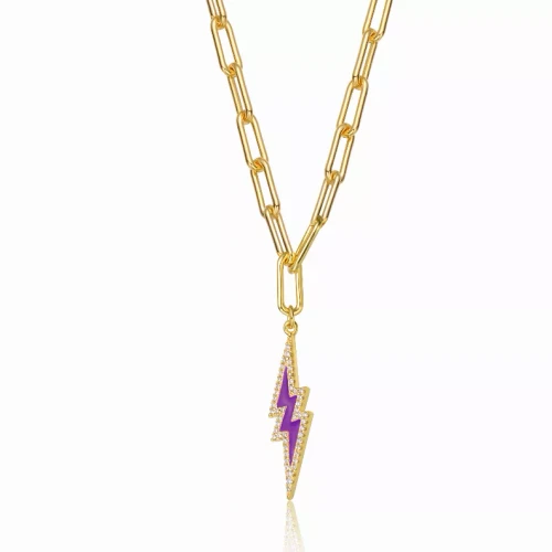 Collette Z 14K Gold Plated Cubic Zirconia Charm Necklace