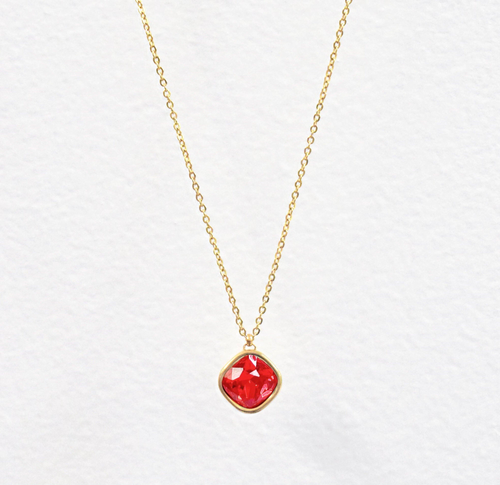 18K RED PENDANT NECKLACE SAMPLE