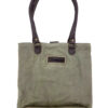 Patchwork Recycled Military Tent Tote w/Vintage Fabric Accents