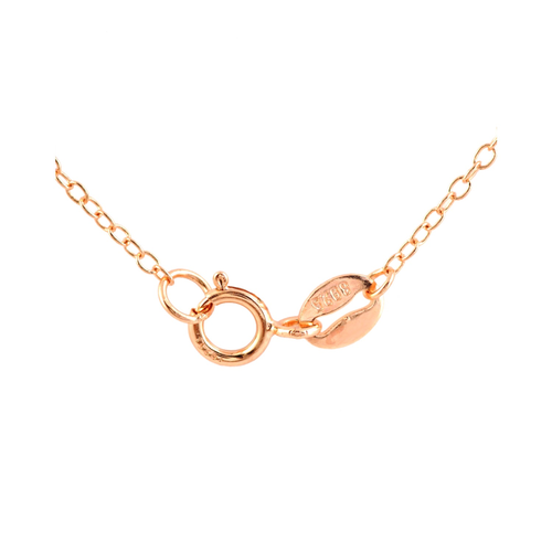 Collette Z Rose-plated Sterling Silver Cubic Zirconia Micro Pave-set Round Necklace