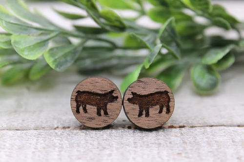 Pig || Stud Earrings || Hypoallergenic
