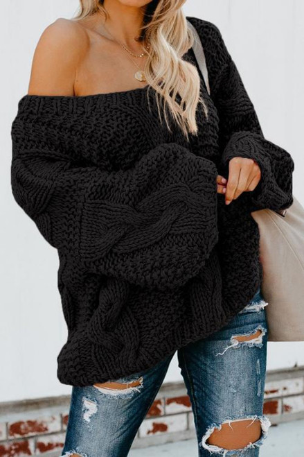Bubblegum Knit Braided Sweater