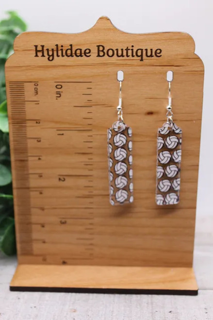 Volleyball Bar || Acrylic Dangle Earrings || Hypoallergenic