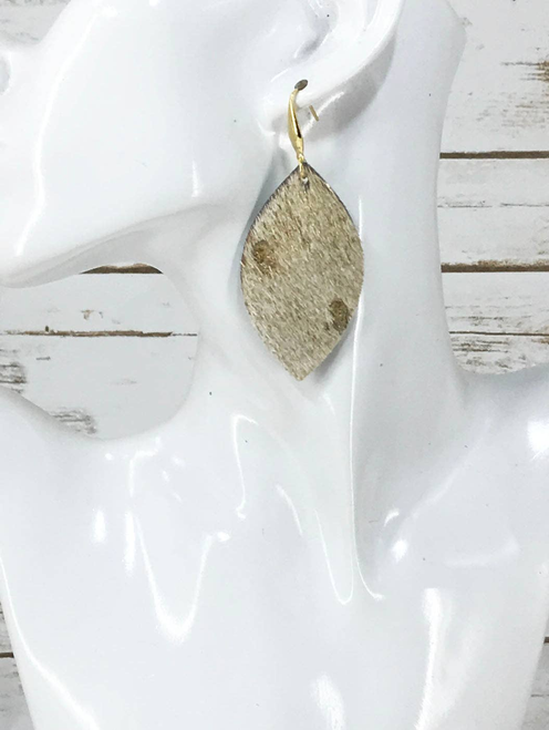 Hair On Leather Earrings 