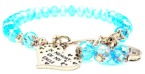 In Memory Of My Uncle Splash Of Color Crystal Bracelet