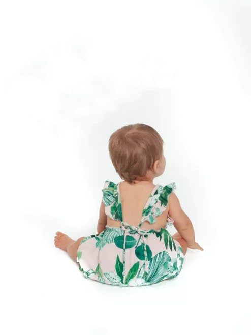 Tropical Floral Bubble Romper