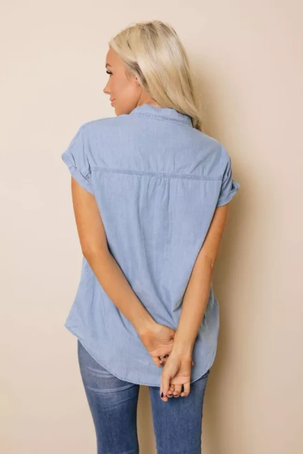 Rowena Buttoned Denim Shirt