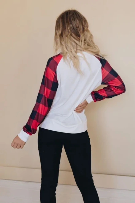 Cristina Plaid Top