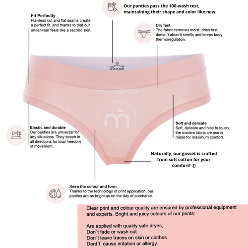 mememe  DAYS Leaf HIGH WAISTED BRIEF Panty for Women