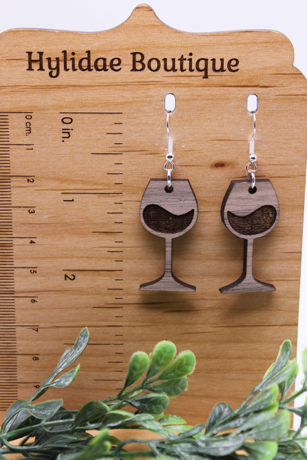 Wine Glasses || Dangle Earrings