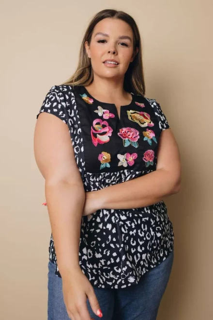 Plus Size - City of Music Leopard Top
