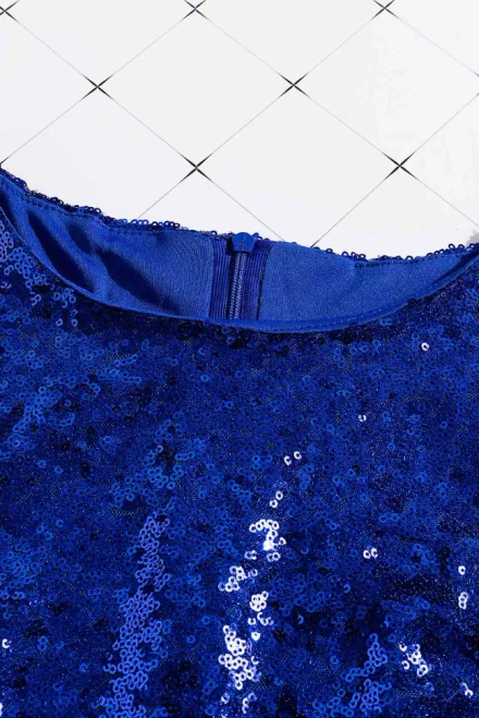 Stylish Sequin Slit Sleeve Midi Dress