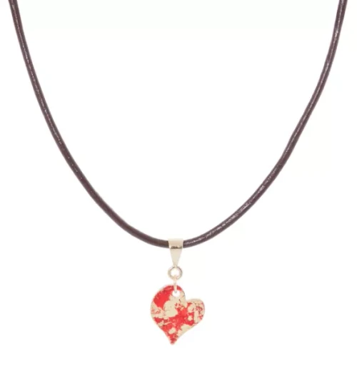 14k Gold Plated Heart Charm Choker