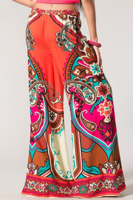 Paisley Printed Palazzo Pants