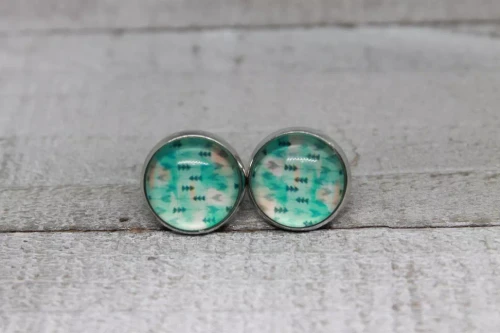 Mini Arrows  Glass Stud Earrings