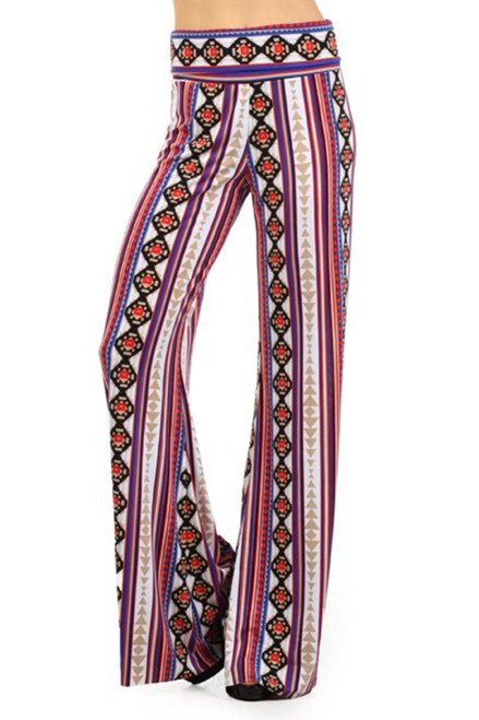 High Waist Ethnic Printed Palazzo Pants
