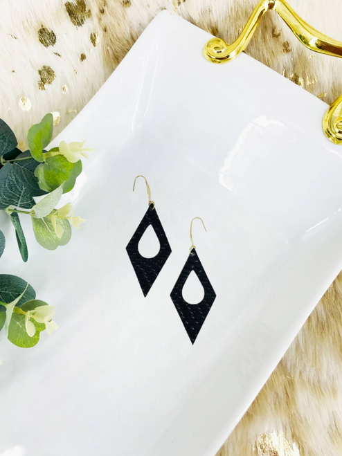 Snake Skin Leather Earrings 