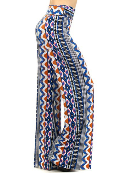 High Waist Aztec Printed Palazzo Pants