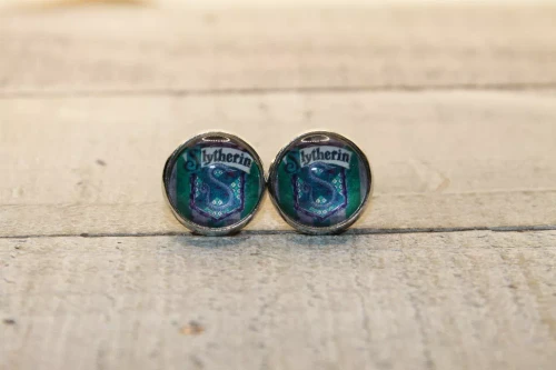 Slytherin  Glass Stud Earrings