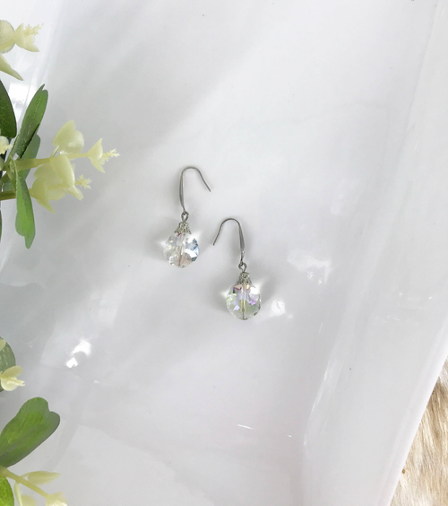Glass Bead Drop Earrings 
