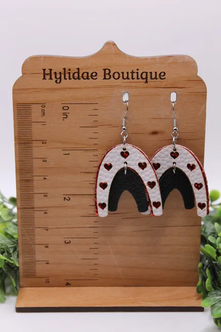 Valentine's Heart Rainbow || Dangle Earrings