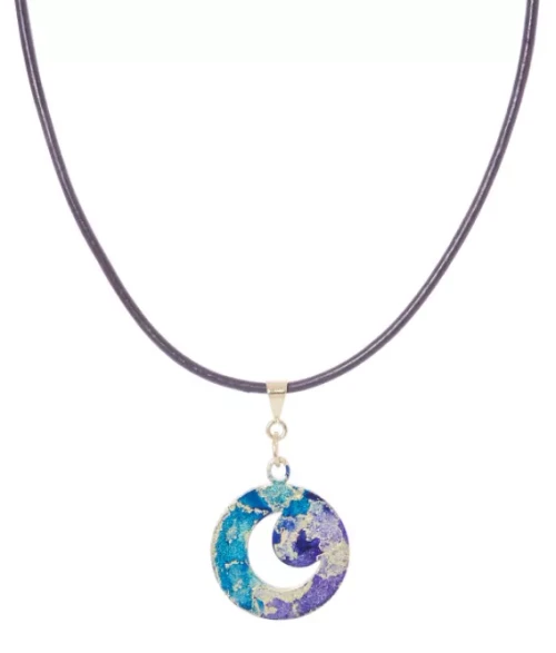 14k Gold Plated Crescent Moon Cutout Charm Choker