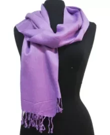 Solid Color Metallic Pashmina Purple
