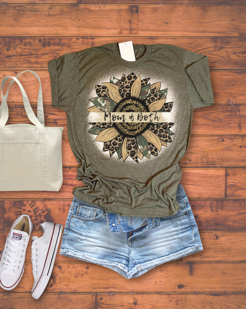 Mom of Both Sunflower Tee