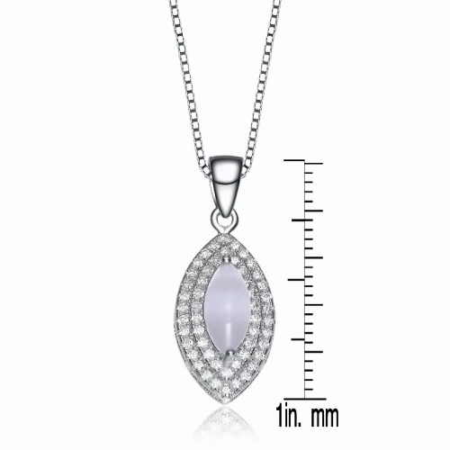 Collette Z Sterling Silver Cubic Zirconia Pave Necklace