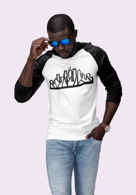 Chicago Skyline Baseball Tee
