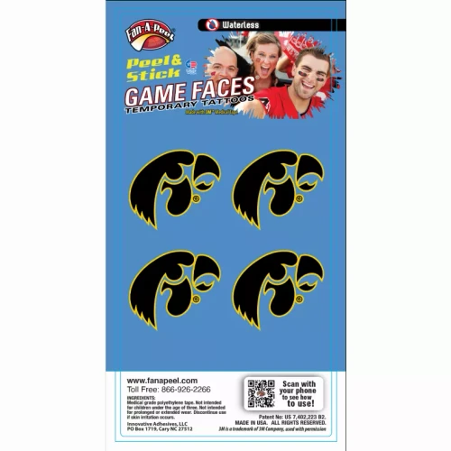 Waterless Peel & Stick Temporary Tattoos Fan-A-Peel / Gamesfaces