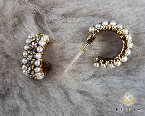 Mini Pearl Huggies - Hoop/Huggie