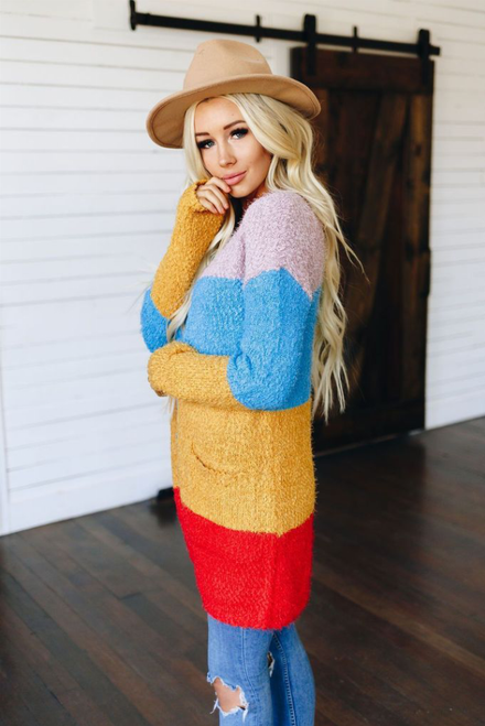 Double Trouble Color-Block Cardigan