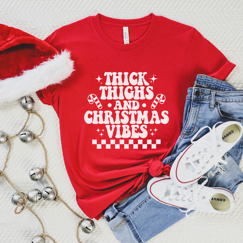 Christmas shirt | Thick Thighs & Christmas Vibes