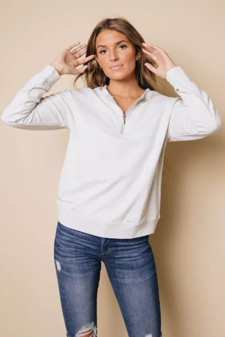 Tracey Half Zip Sweatshirt
