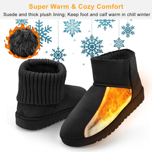 Women Lady Snow Boots Suede 
