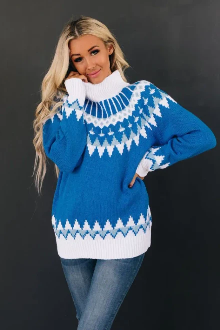 Laureen High Neck Knit Sweater