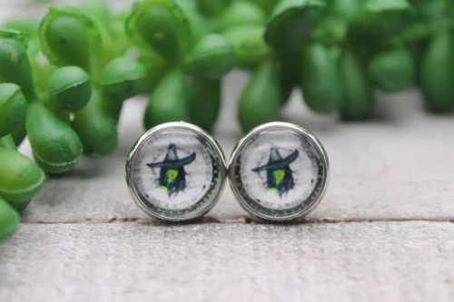 Witch || Glass Stud Earrings || Hypoallergenic