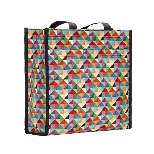 MULTICOLOR TRIANGLE SHOPPER BAG