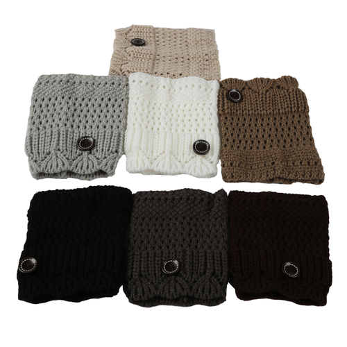 Women Winter Crochet Knit Leg Warmers