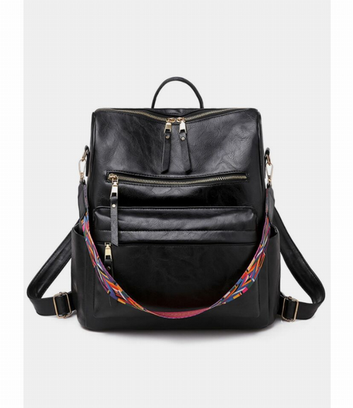 Women PU Leather Backpack