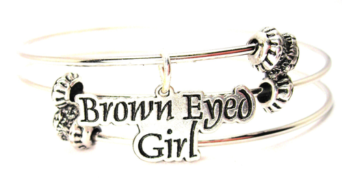 Brown Eyed Girl Triple Style Bangle Bracelet
