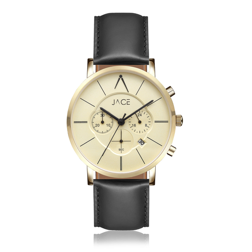"SAVAii" MENS LEATHER BAND CHRONOGRAPH WATCH