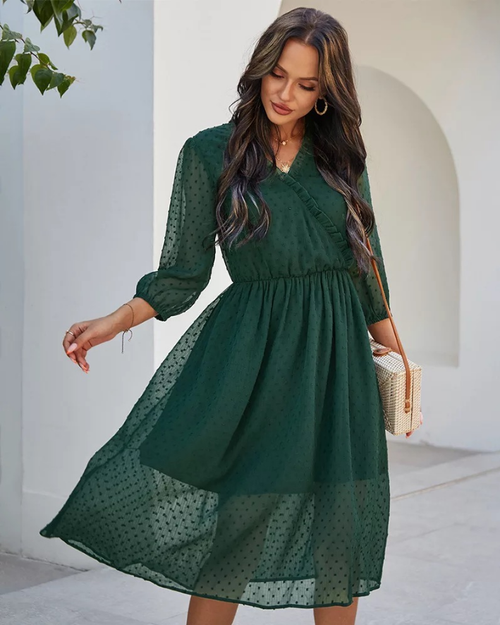 Chiffon Mesh Maxi Dress