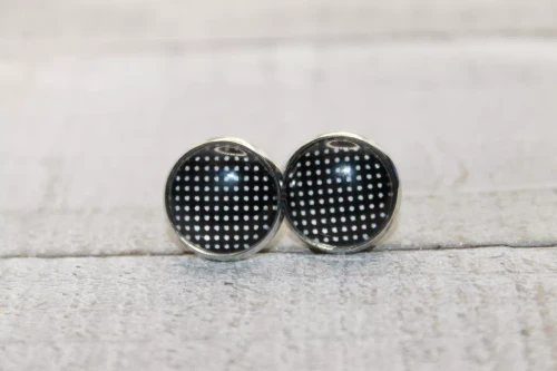 Dots  Glass Stud Earrings