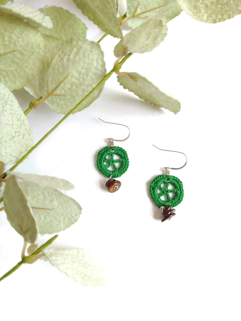 Star In a Circle Earrings