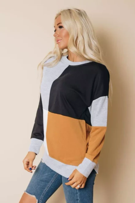 No Pressure Color Block Pullover