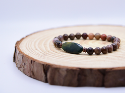 Fancy Jasper Focal Bracelet
